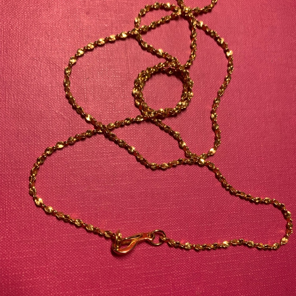 Gold-Tone Diamond Cut Twisted Rope Necklace - Women Jewelry - Picture 3 of 5